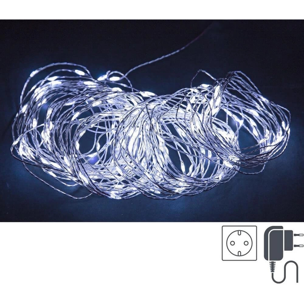 Striscia Luminosa con 100 MicroLED Bianco IP44 (12 Pezzi)