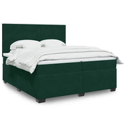 Giroletto a Molle con Materasso Verde Scuro 200x200 cm Velluto 3290999