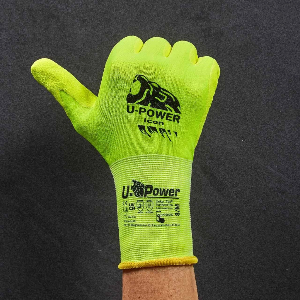 U-POWER GUANTI ICON GIALLO FLUO TAGLIA  8- 12,0 paia