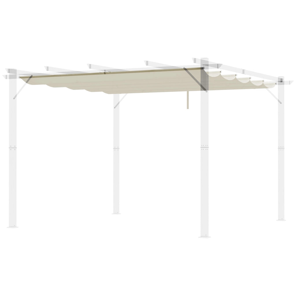 Telo per Pergola 3x3 Retrattile ¨C zephmum ¨C 250x255 cm Crema con 10 Fori di Drenaggio