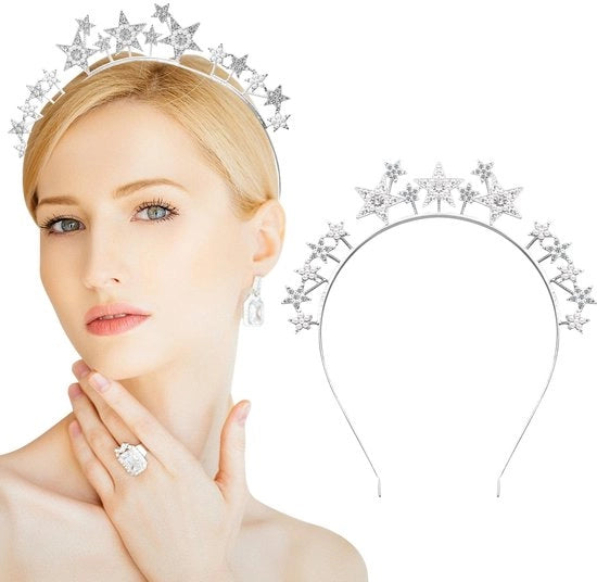 Cintura di Corona con Strass Argento - Adatta per Donne/Ragazze