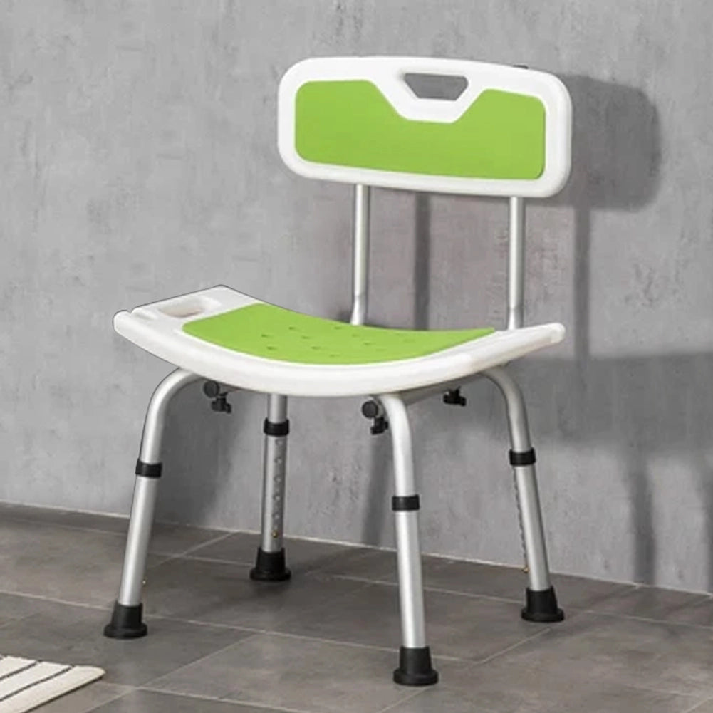 Sedia per Doccia con Altezza Regolabile in 6 Livelli Sedile Bagno Antiscivolo