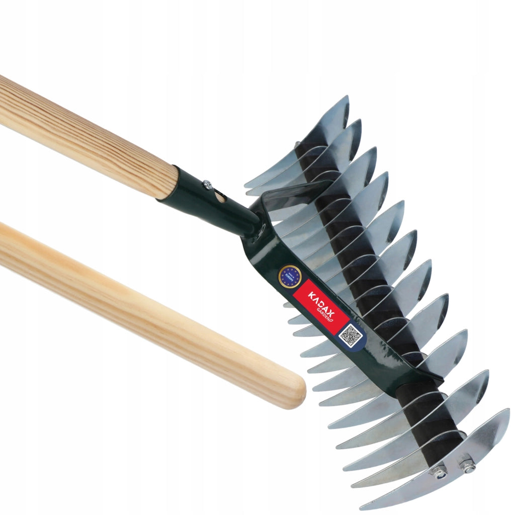 KADAX Aeratore manuale Scarificatore per aerazione del prato a doppia faccia