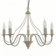 Lampadario sospeso a candela taupe 5xE14 VICTORIA Pure Lume