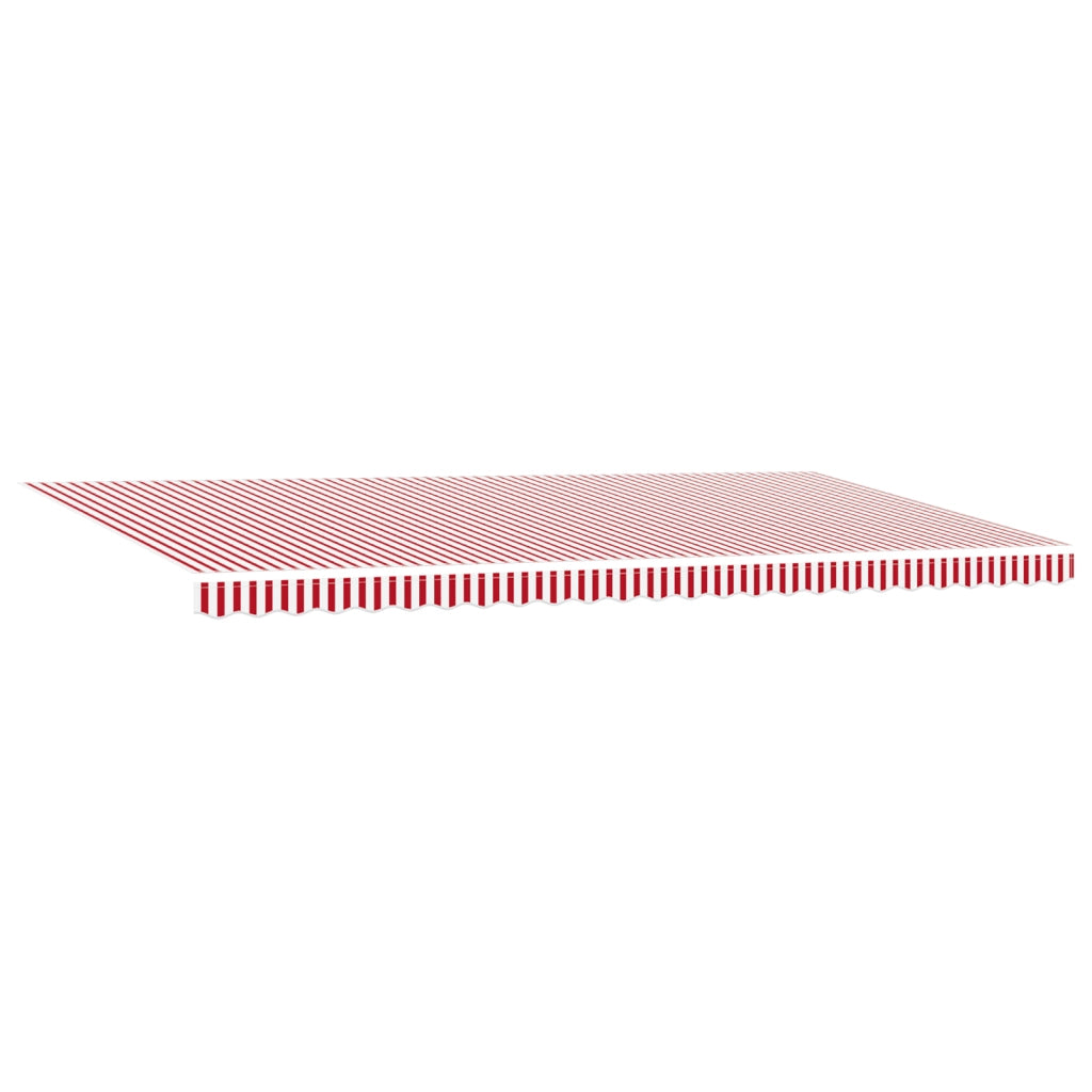 Tenda Retrattile Manuale con Striscia LED Rosso e Bianca 600x350 cm