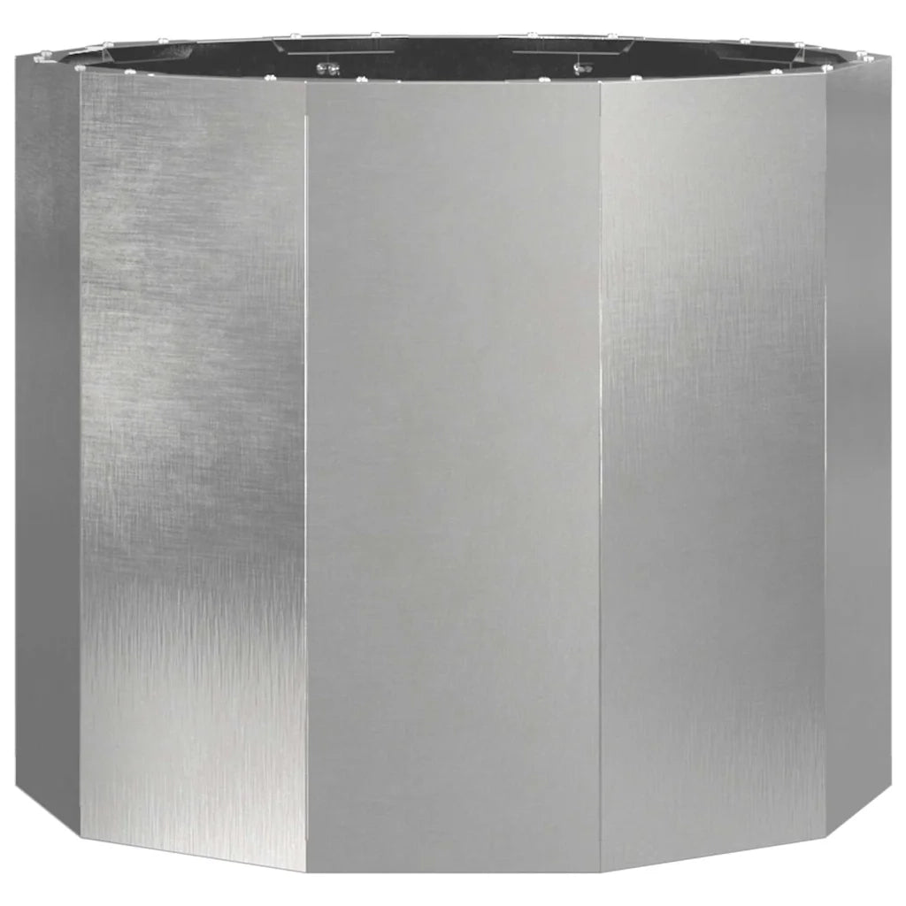 Fioriera-Vaso-Contenitore per Piante Argento 60 x 60 x 50 cm Acciaio inossidabile