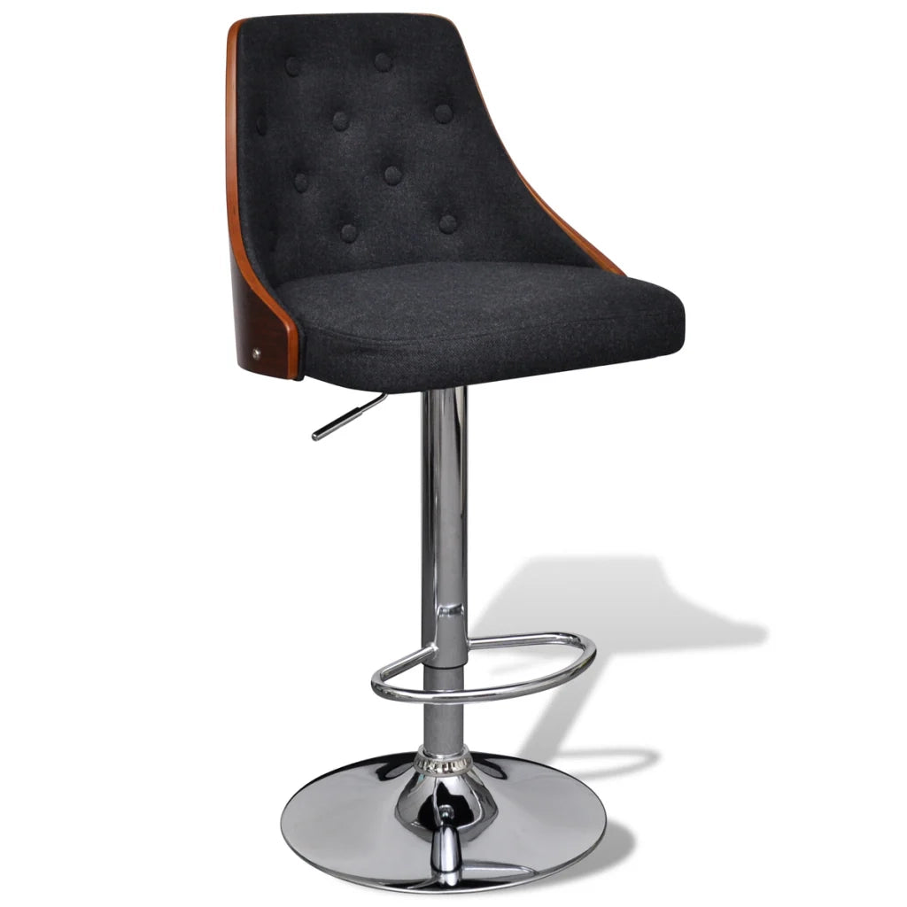 Set di 2 sgabelli da bar neri e legno design moderno 1202018