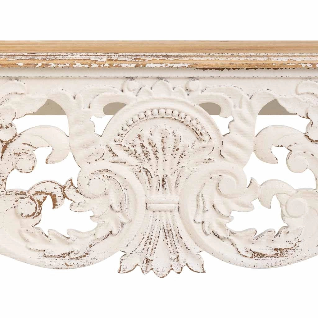 Mensola in legno bianco 78x20x23h cm