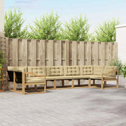 Set di divani da esterno con cuscino 7 pcs Bianco e Beige