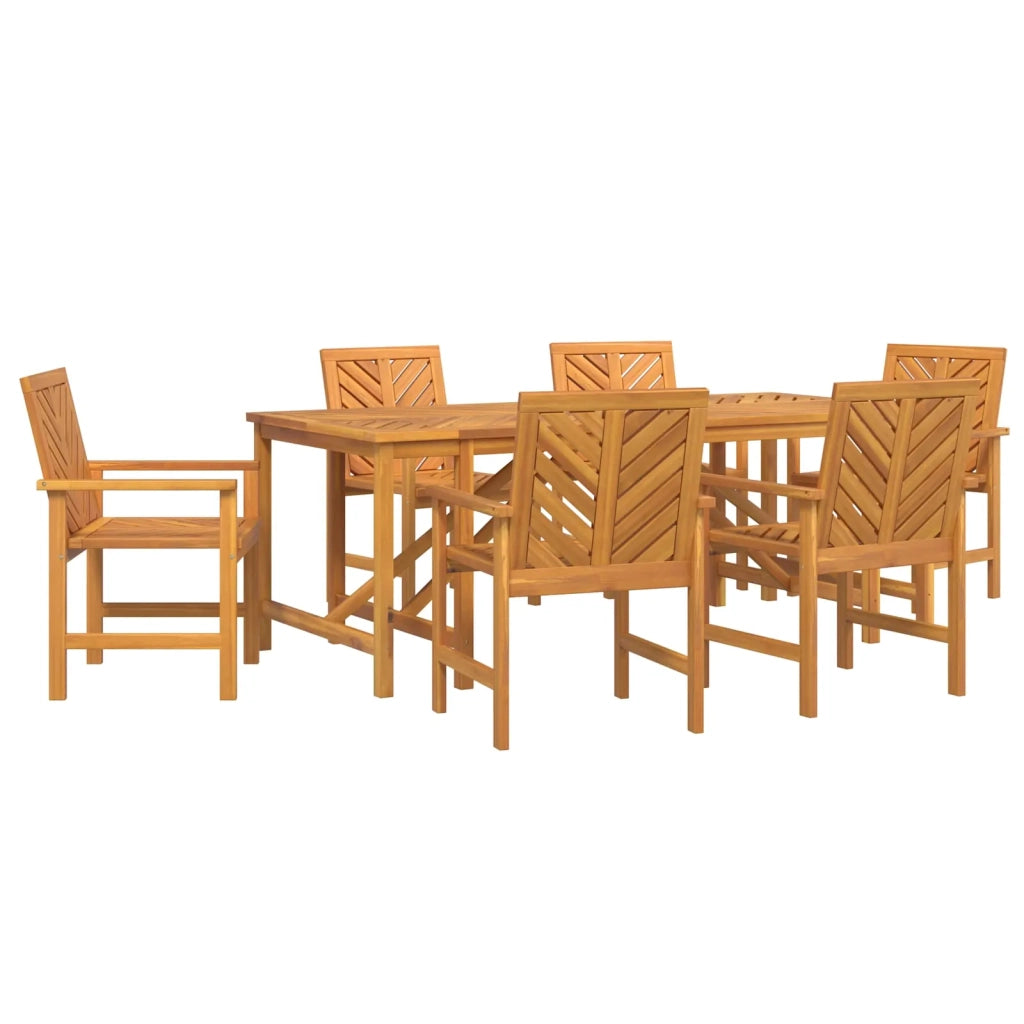 Set da Pranzo per Giardino 7 pcs Marrone 3154116