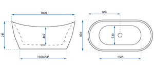 Vasca Bagno Da Terra Rea Ferrano 180