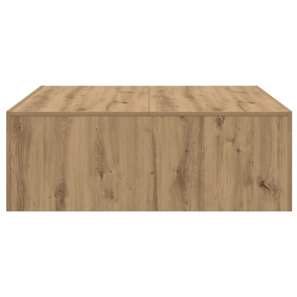 Tavolino Salotto Rovere Artigianale 100x100x35 cm in Truciolato