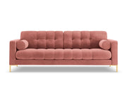 Cosmopolitan Design - Divano "Bali" 3 posti in velluto rosa 