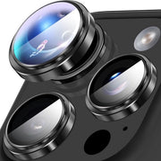 Protezione HD per la camera - Cornice in alluminio - Compatibile con iPhone 16 Pro/16 Pro Max - Resistente agli urti - Design antiscivolo - Protezione per la lente della camera
