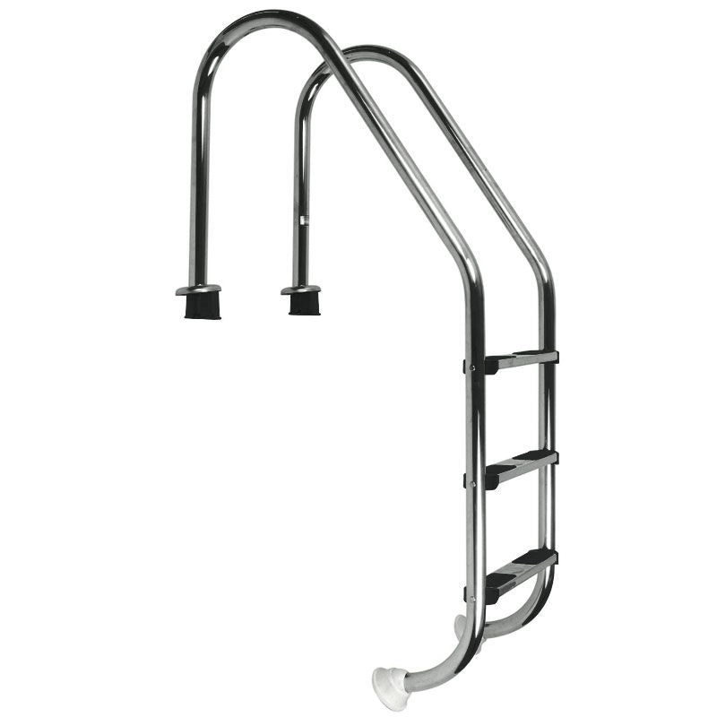 Scaletta Standard In Acciaio Inox 316 - 3 Gradini, Per Piscine Con Altezza Minima 1,10 M