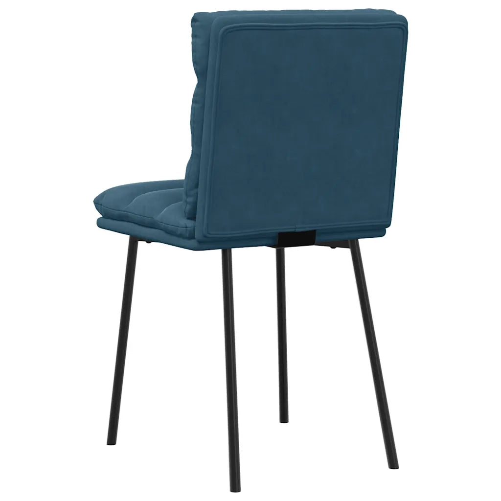 vidaXL Sedie da Pranzo 2 pz Blu in Velluto