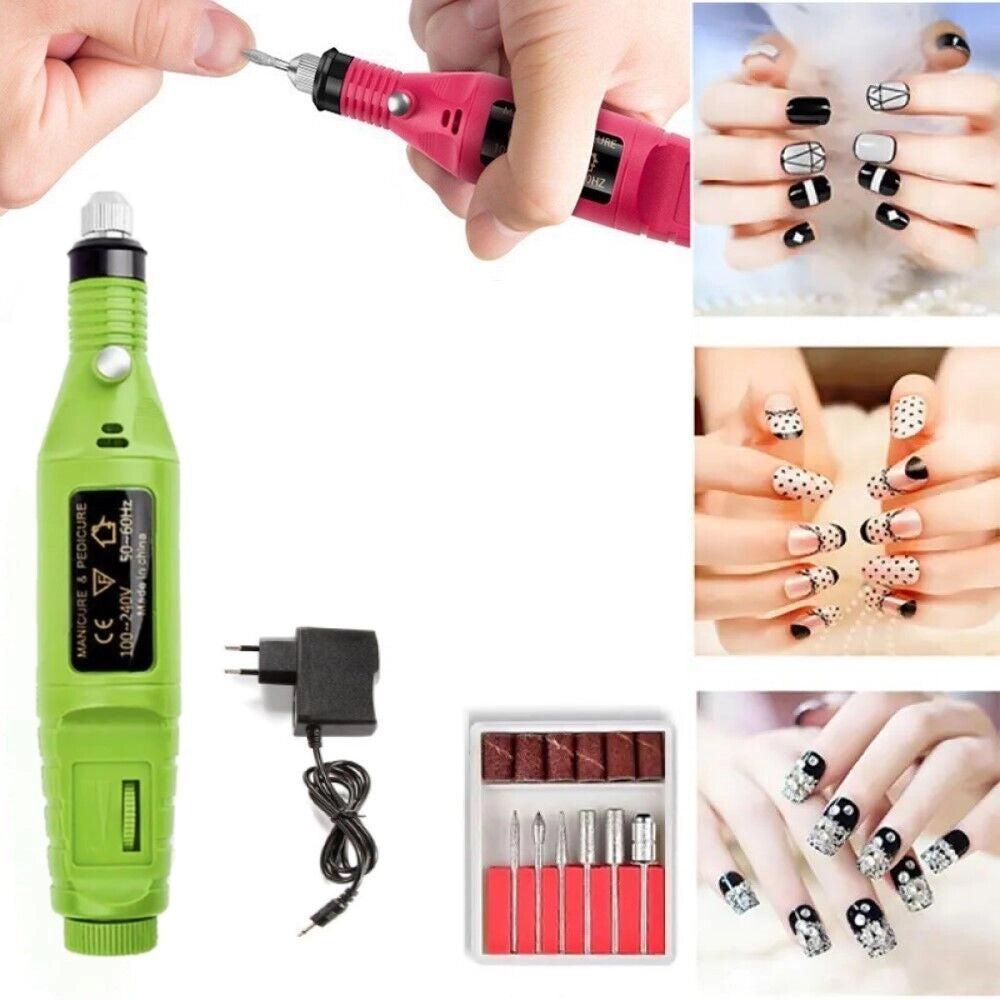 FRESA PER UNGHIE MANICURE RICOSTRUZIONE NAIL ART GEL VELOCITA REGOLABILE 3000RPM
