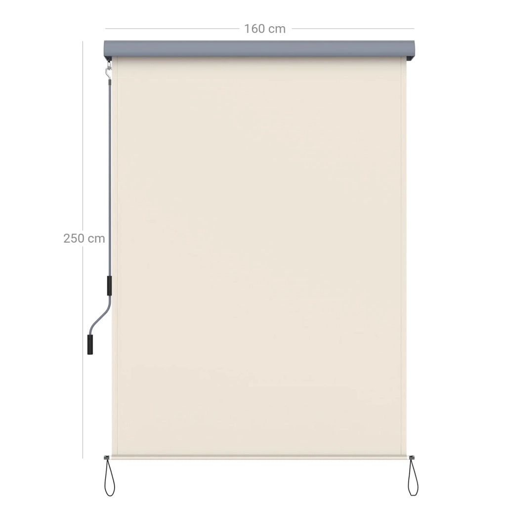 Tenda verticale per balcone terrazza tenda da sole per esterni parasole frangivista impermeabile gamma classica beige 1,6 x 2,5 m 12_0001833