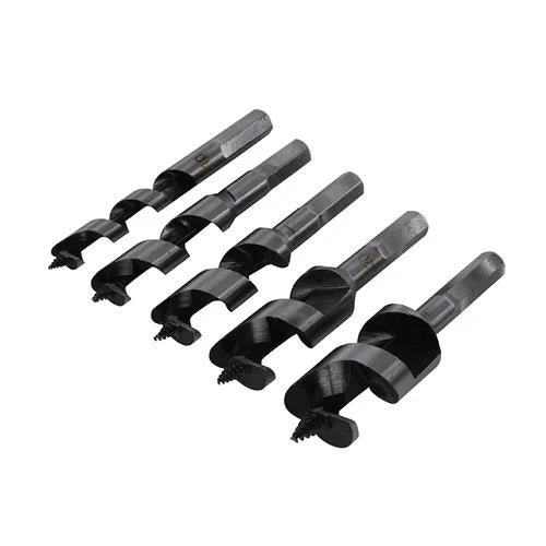 Set di punte da legno elicoidali in acciaio indurito tozze 5 p.zi silverline