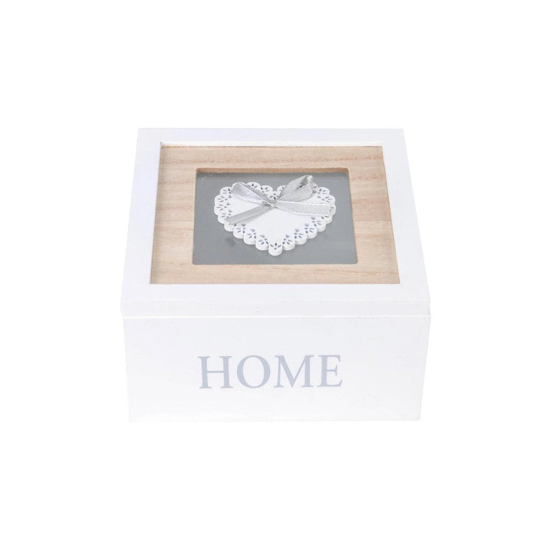 Set di 4 Scatole Portatutto Quadrata Faith 23x17x8