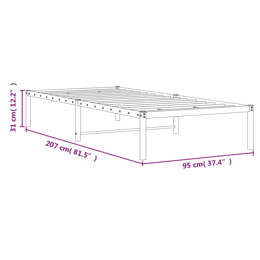 Giroletto in Metallo Bianco 90x200 cm 373666