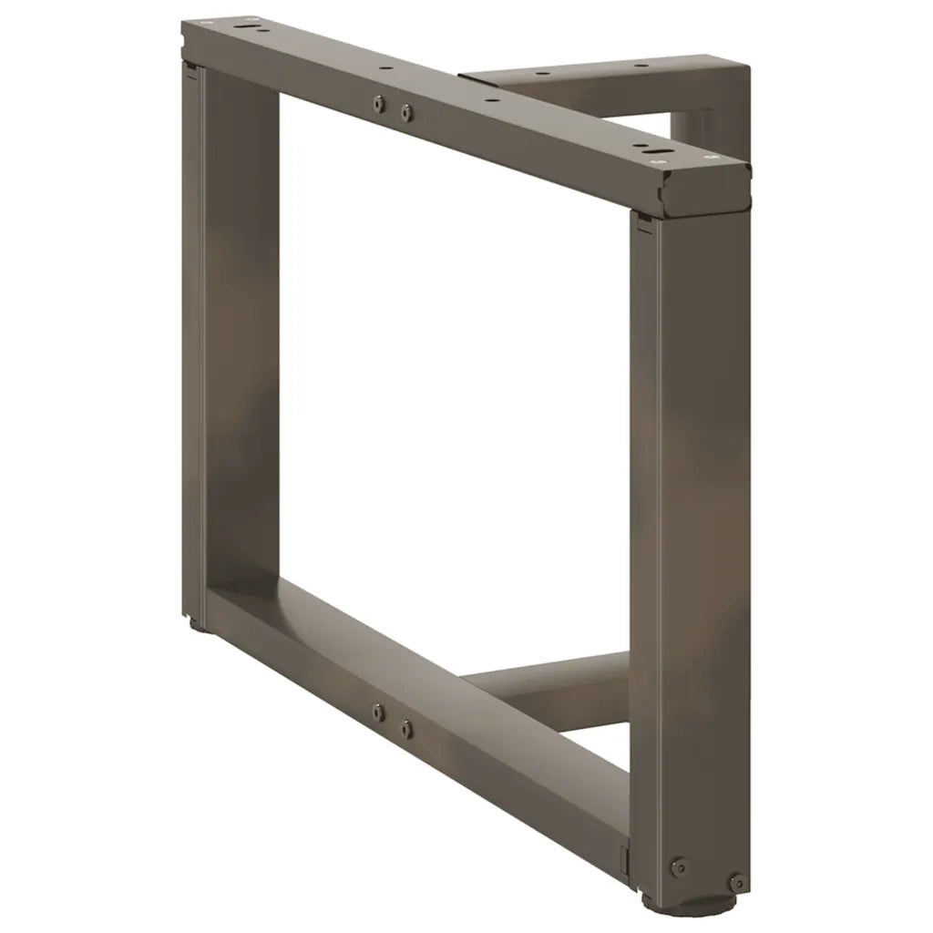 Gambe per Tavolino da CaffÃ¨ a Forma di T 2 pz Nere 60x25x(42-43) cm Acciaio
