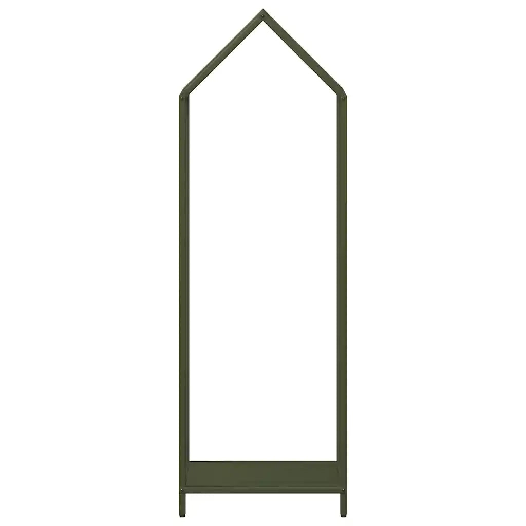 vidaXL Rastrelliera per Legna da Ardere Verde Oliva 40x25x120 cm