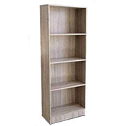 LIBRERIA 4 RIPIANI IN DESIGN MODERNO 60 X 24 X H170 CM ROVERE SBIANCATO