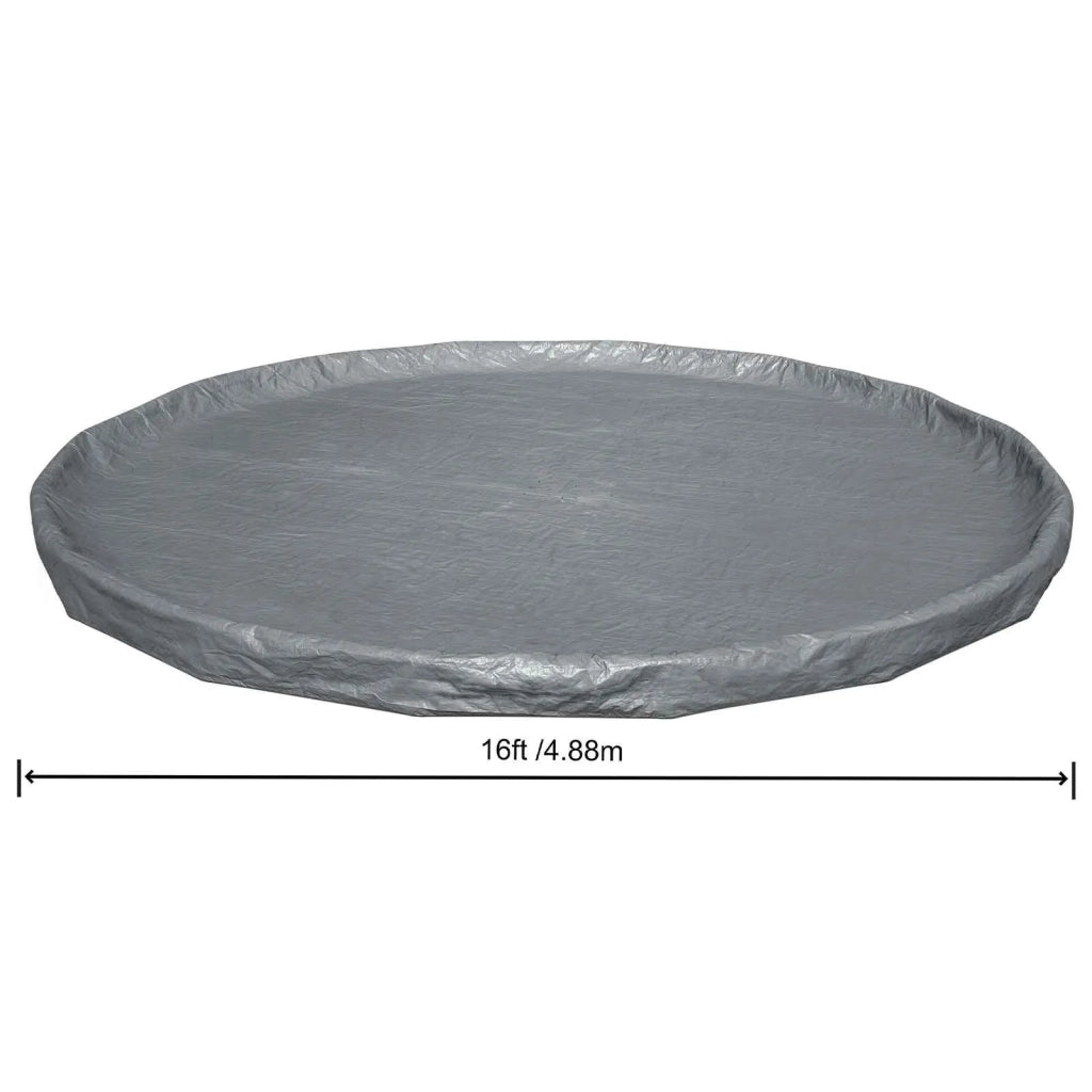 Bestway Copertura per piscina Ø6,71 m Rotondo Poliestere Grigio 42035729