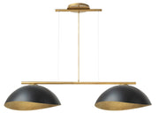 Lampadario decorativo Solar Sigma oro/nero 2xE27 48 cm