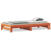 Divano con letto | Sof¨¤ letto | Letto singolo Estraibile Marrone Cera 90x200cm Massello Pino