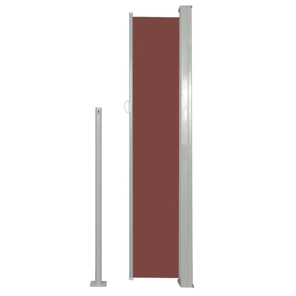 Tenda da sole laterale retrattile/schermo protettivo per patio giardino terrazza balcone 160 x 300 cm marrone 02_0007275