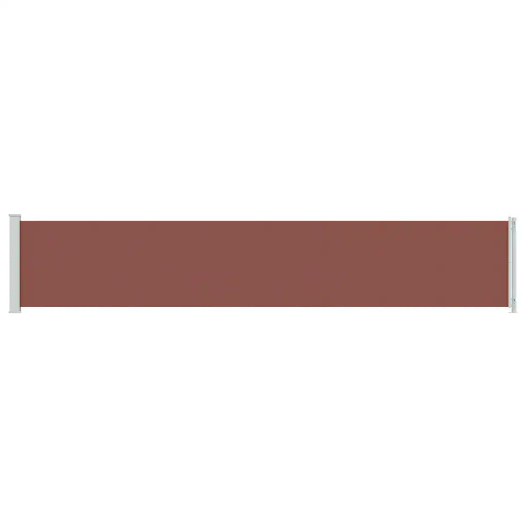 Tenda Laterale Retrattile per Patio 117x614 cm Marrone 317951