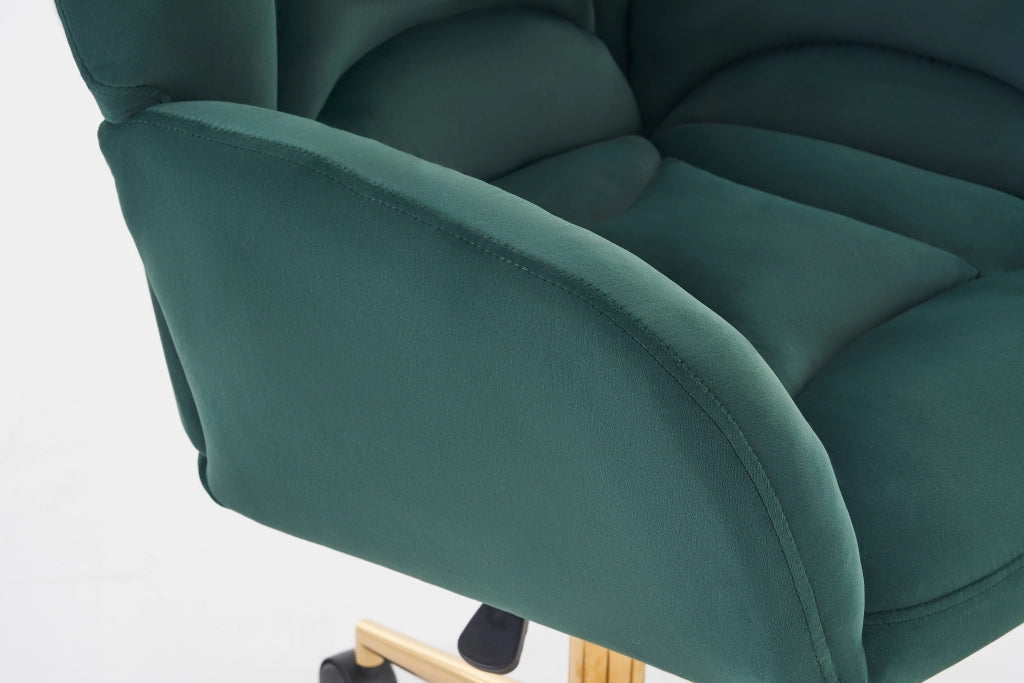 SEDIA Girevole Regolabile 64x62x92.5 cm Velluto Verde