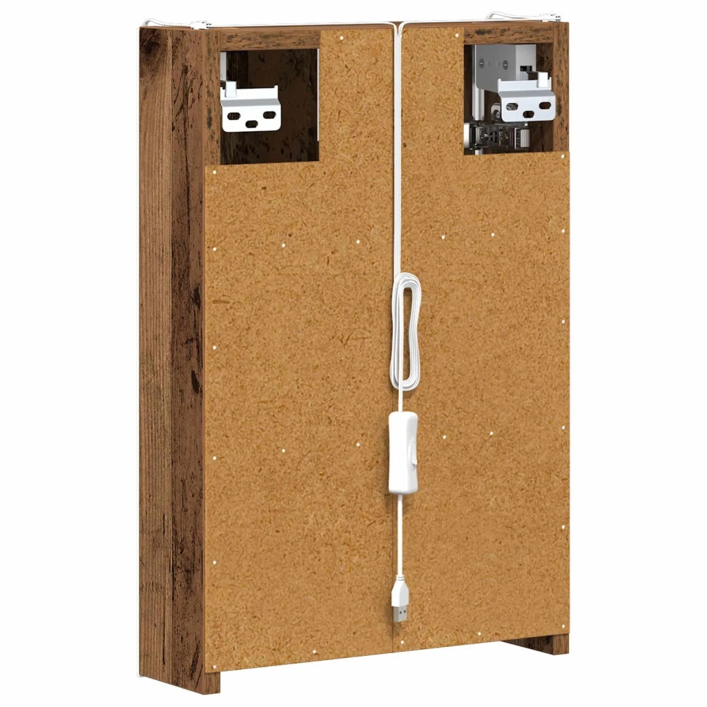 Mobiletto per specchio da bagno Legno vecchio 33 x 11,5 x 50 cm