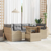 Set Divano da Giardino con cuscino 7 pcs beige e grigio chiaro 3349412