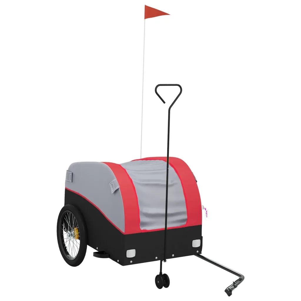 Rimorchio da Bici Nero e Rosso 45 kg in Ferro CFW7413126