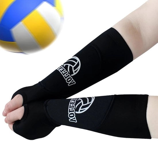 Supporti bracciali professionisti per volley - supporti bracciali sotto il gomito - supporto compressivo - leggero - traspirante - UPF 50+ - maniche per volley