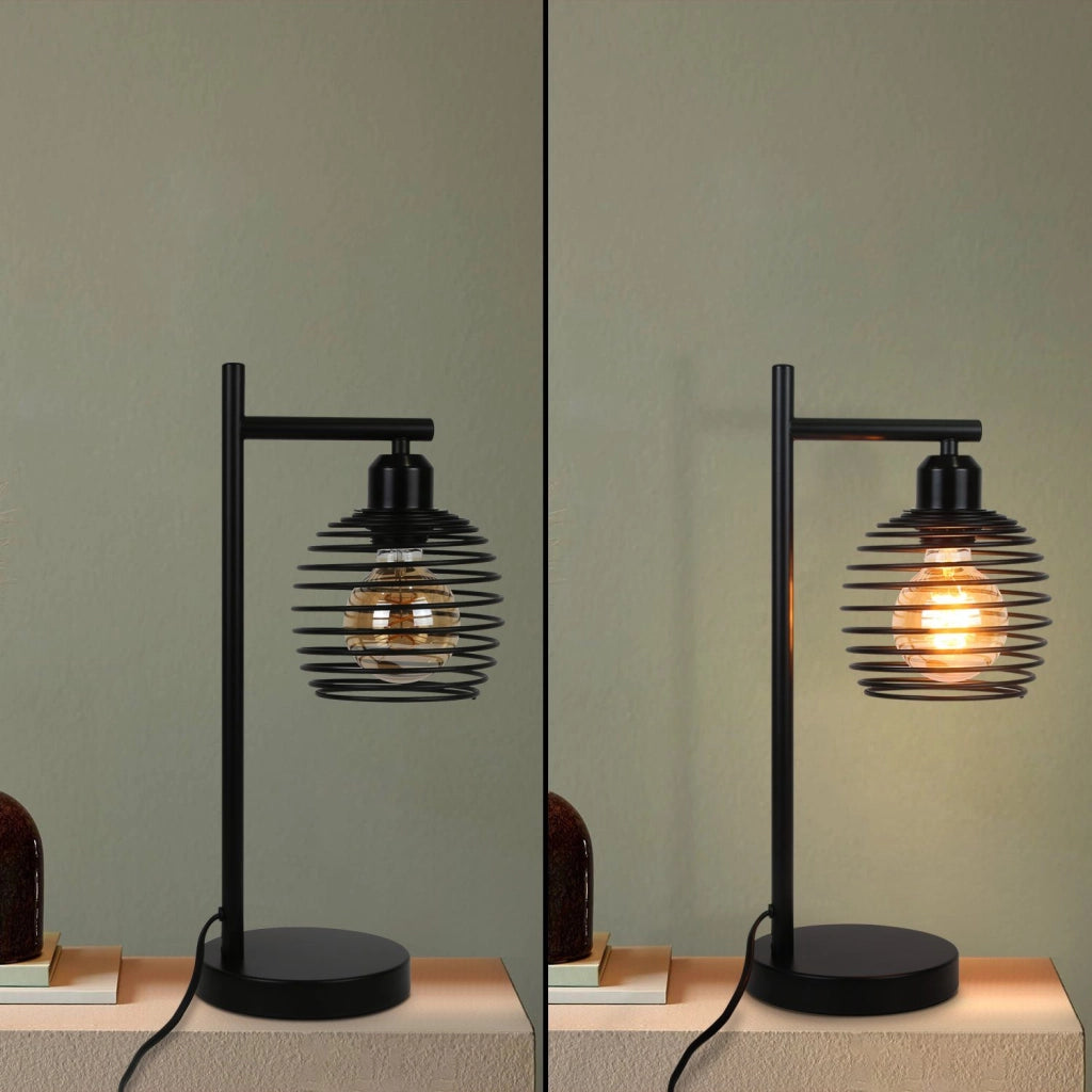 ZMH Lampada da tavolo vintage industriale metallo E27 senza lampadine