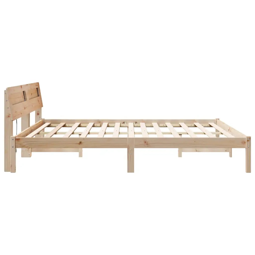 vidaXL Struttura del letto Marrone 180 x 200 cm Legno di pino massello