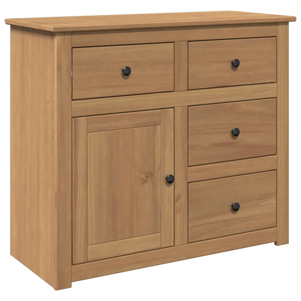 Credenza con Cassetti-Buffet-Armadio da cucina Panama 93x40x80 cm Legno Massello di Pino