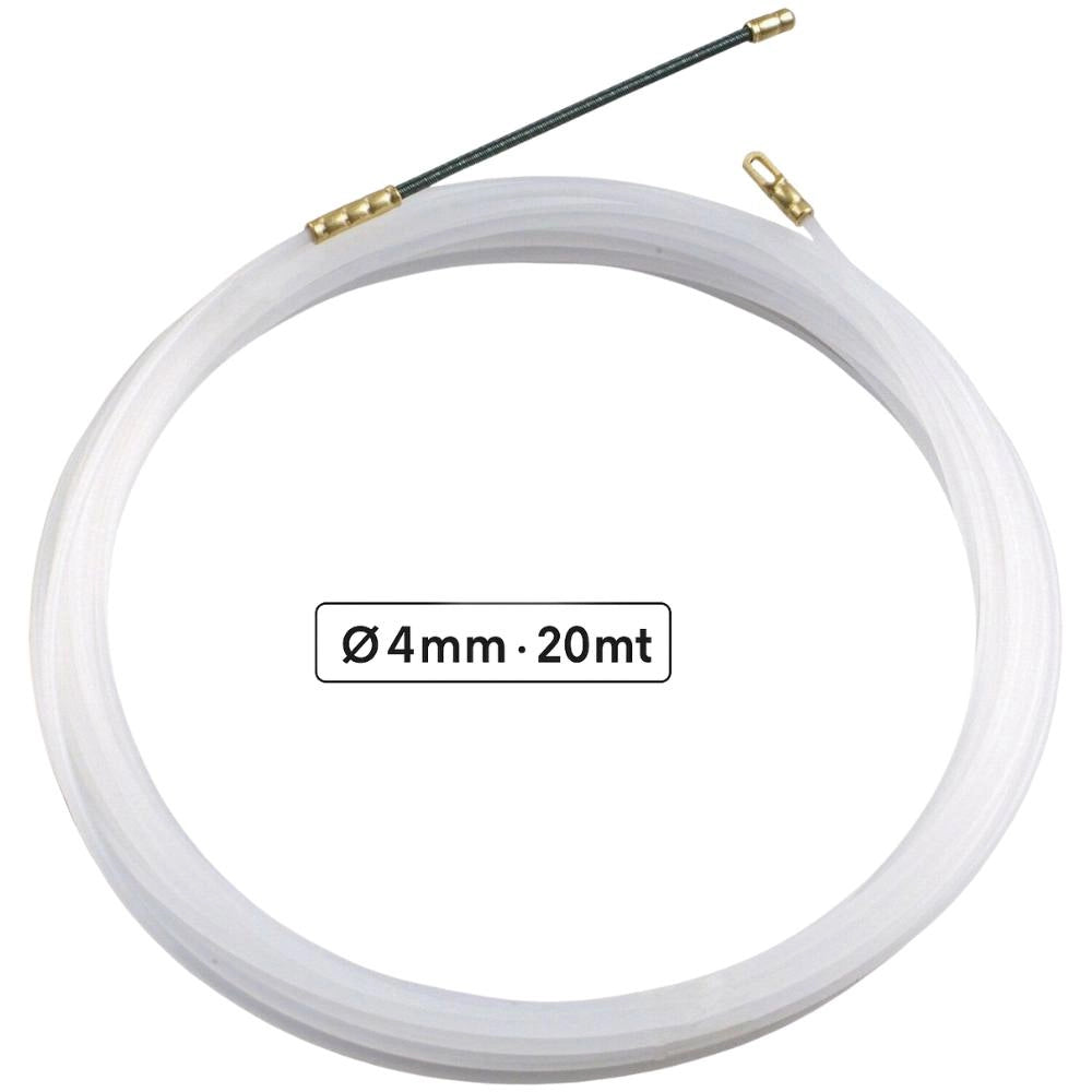 Ecova 31255 sonda tiracavo nylon flessibile 20mt per impianti elettrici