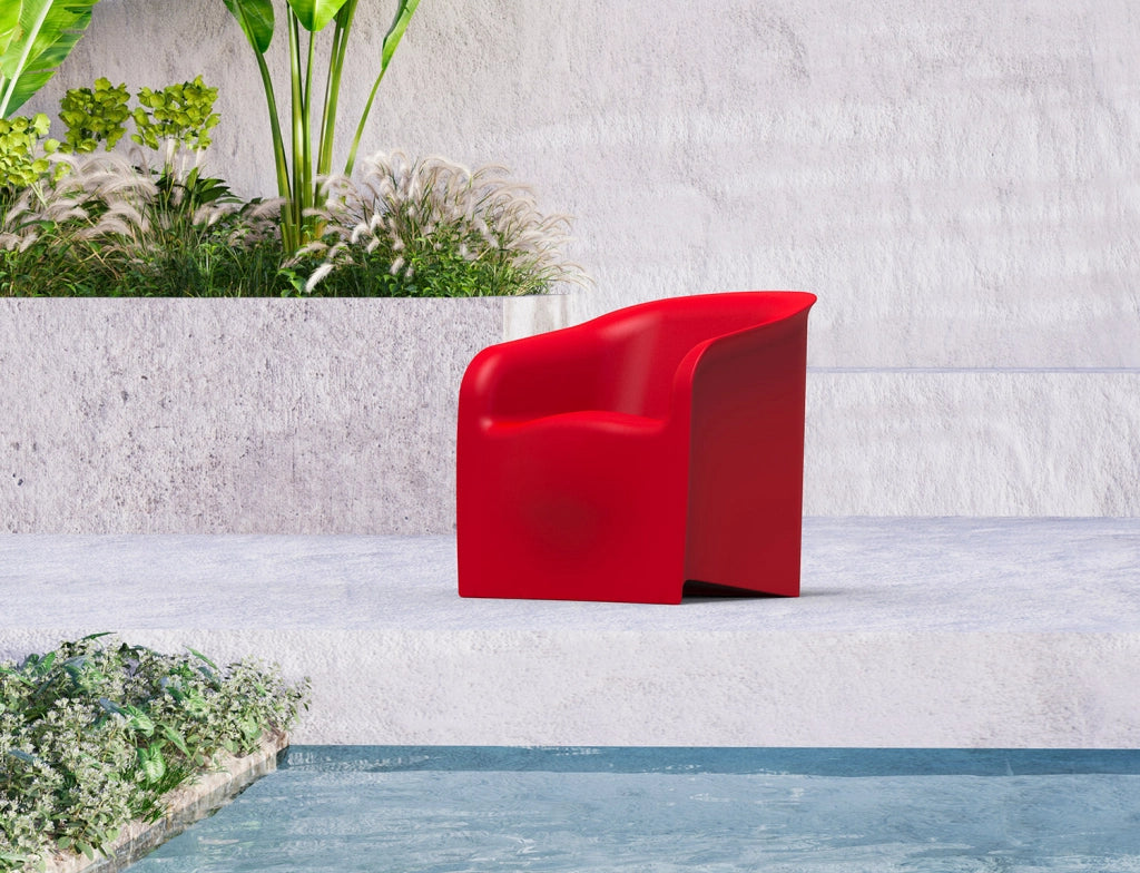 Poltrona Sedia da Giardino 69x72 cm in Resina Arkema Lady Verde Scuro
