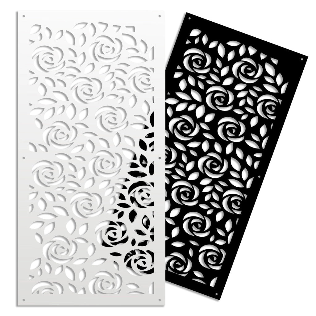 PETALI - Pannello in PVC traforato - Parasole Misura: 47x94 cm, Colore: nero