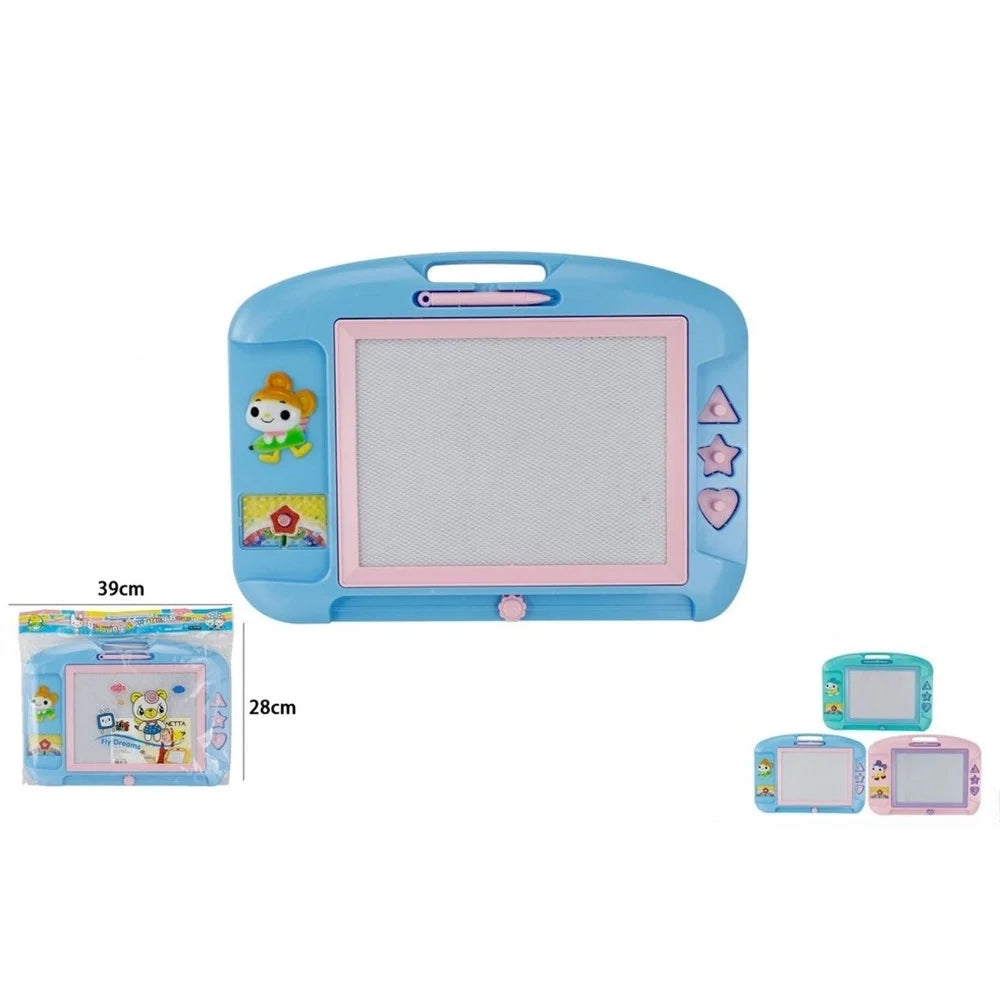 Trade Shop - Lavagna Magica Gioco Educativo Per Bambini Cancellabile Con Penna Magnetica Timbrini 07681 -