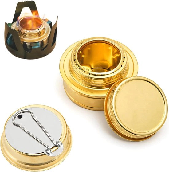Grill esterno con contenitore in acciaio inossidabile con accessori per grill da campeggio, escursioni, passeggiate e viaggi.