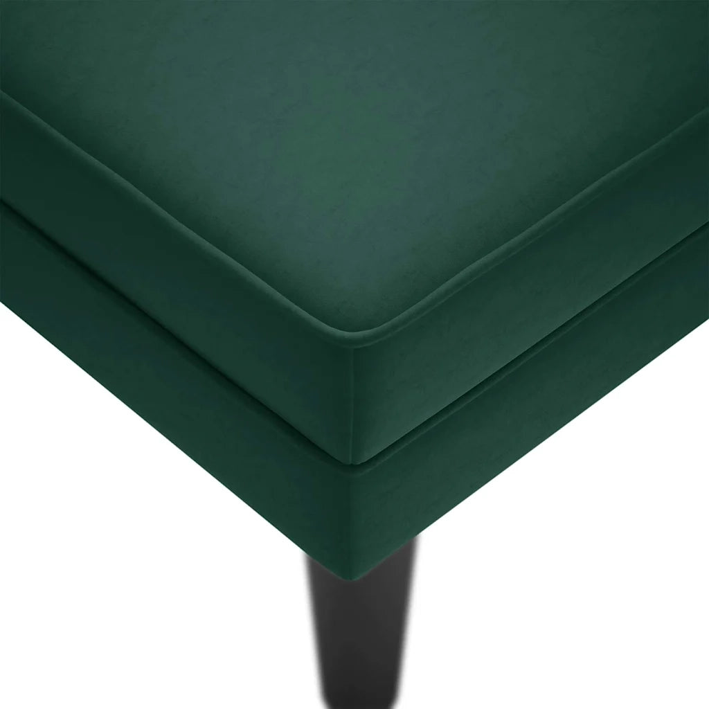 Sdraio con Cuscino e Bracciolo Destro in Velluto Verde Scuro CFW4804546