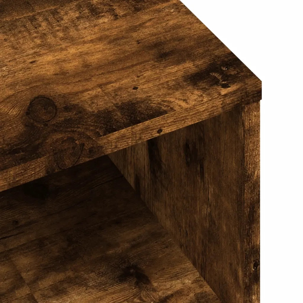 Set di 2 Comodini | Armadio da Notte | Mobiletto da notte Rovere Fumo 40x30x30 cm Legno Multistrato