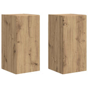 Mobile TV da parete 2 pz | Armadietto TV | Mobile Porta TV Rovere Artigianale 30 x 31 x 60 cm