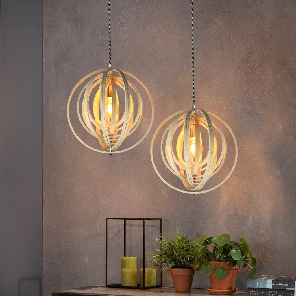 Lampada a sospensione ZMH a sospensione Flame regolabile in altezza E27